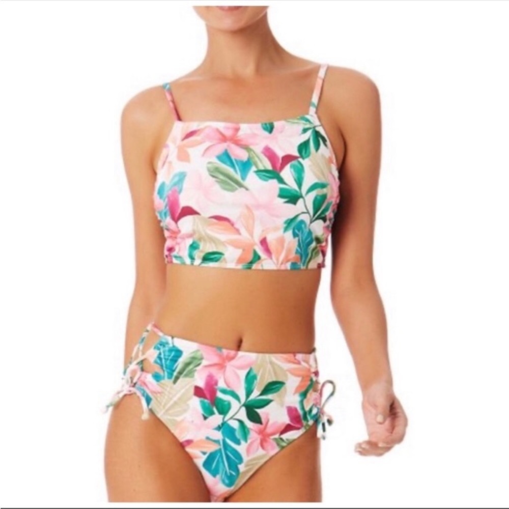 NWT Hurley Tropical High Waisted Swimsuit